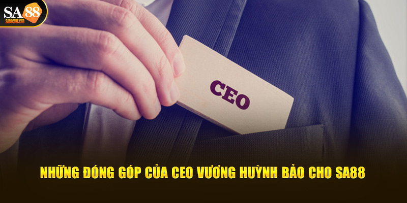 Những đóng góp của CEO Vương Huỳnh Bảo cho SA88